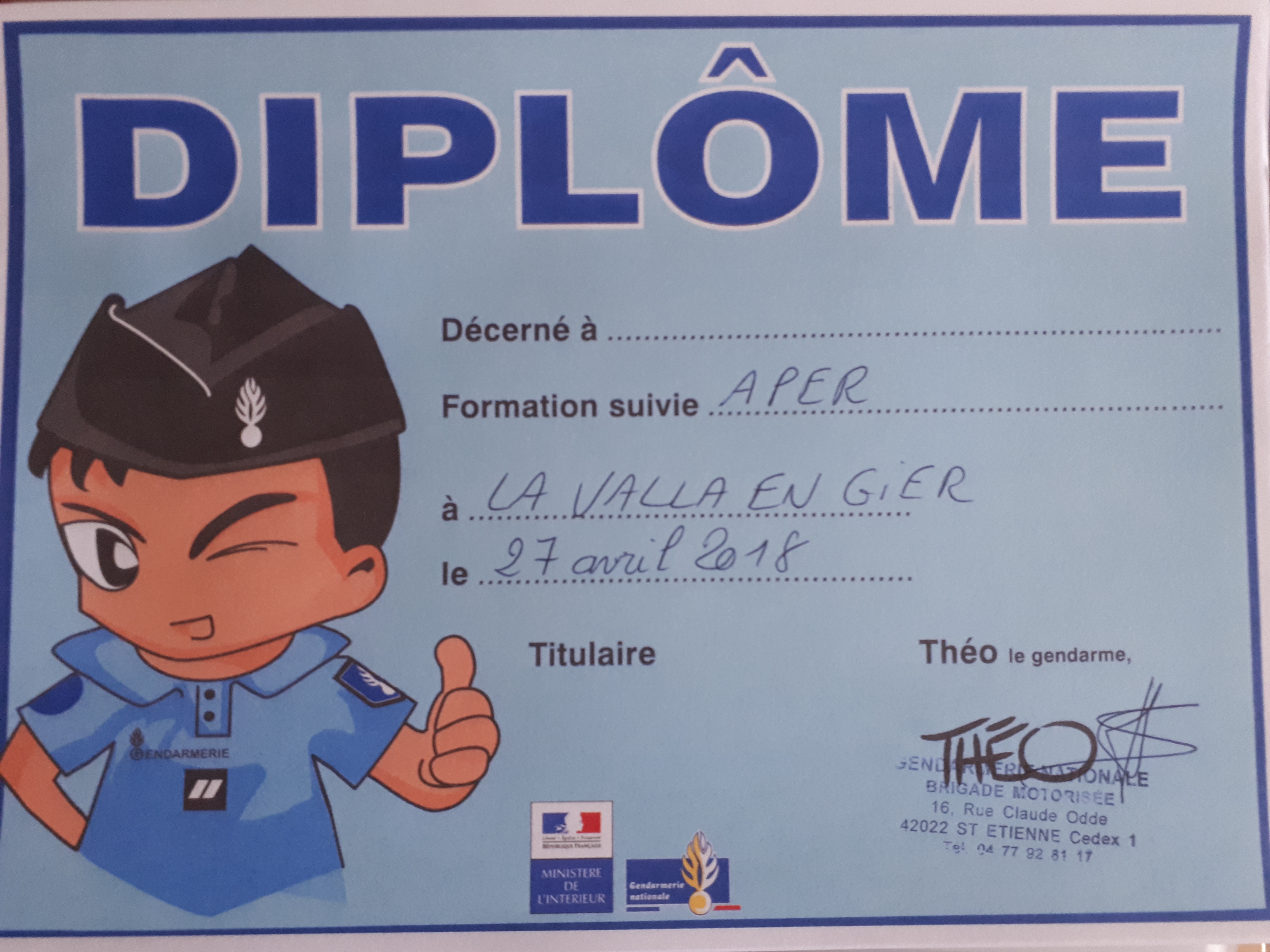 Visuel : APER : Prvention routire chez les CM